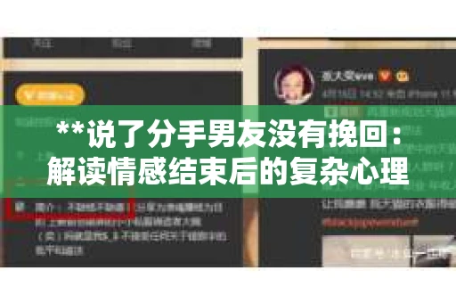 **说了分手男友没有挽回：解读情感结束后的复杂心理与现实**