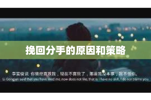 挽回分手的原因和策略