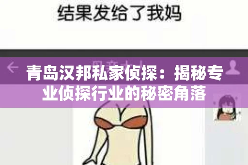 青岛汉邦私家侦探:揭秘专业侦探行业的秘密角落 青岛汉邦私家侦探:揭秘专业侦探行业的秘密角落