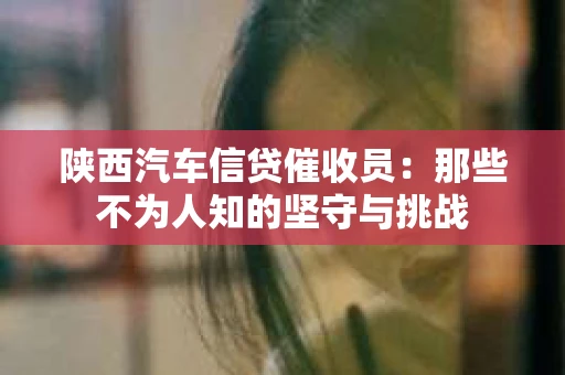 陕西汽车信贷催收员：那些不为人知的坚守与挑战