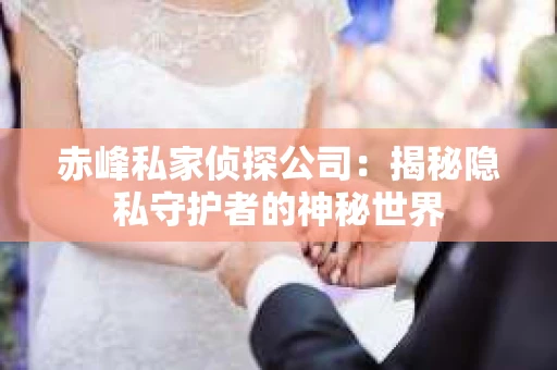 赤峰私家侦探公司：揭秘隐私守护者的神秘世界