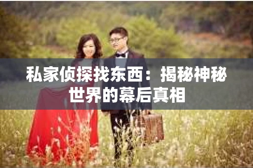 私家侦探找东西：揭秘神秘世界的幕后真相