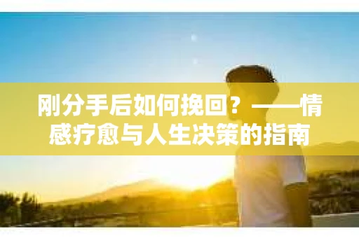 刚分手后如何挽回？——情感疗愈与人生决策的指南